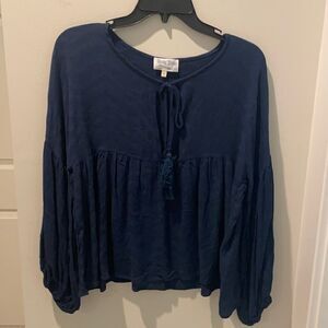 New We my People cropped balloons sleeves blouse